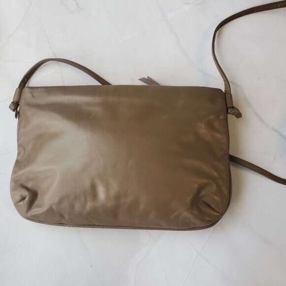 Anne Klein Purse Brown Crossbody Minimalist Vintage Look Quiet Luxury Old Money - Picture 5 of 12